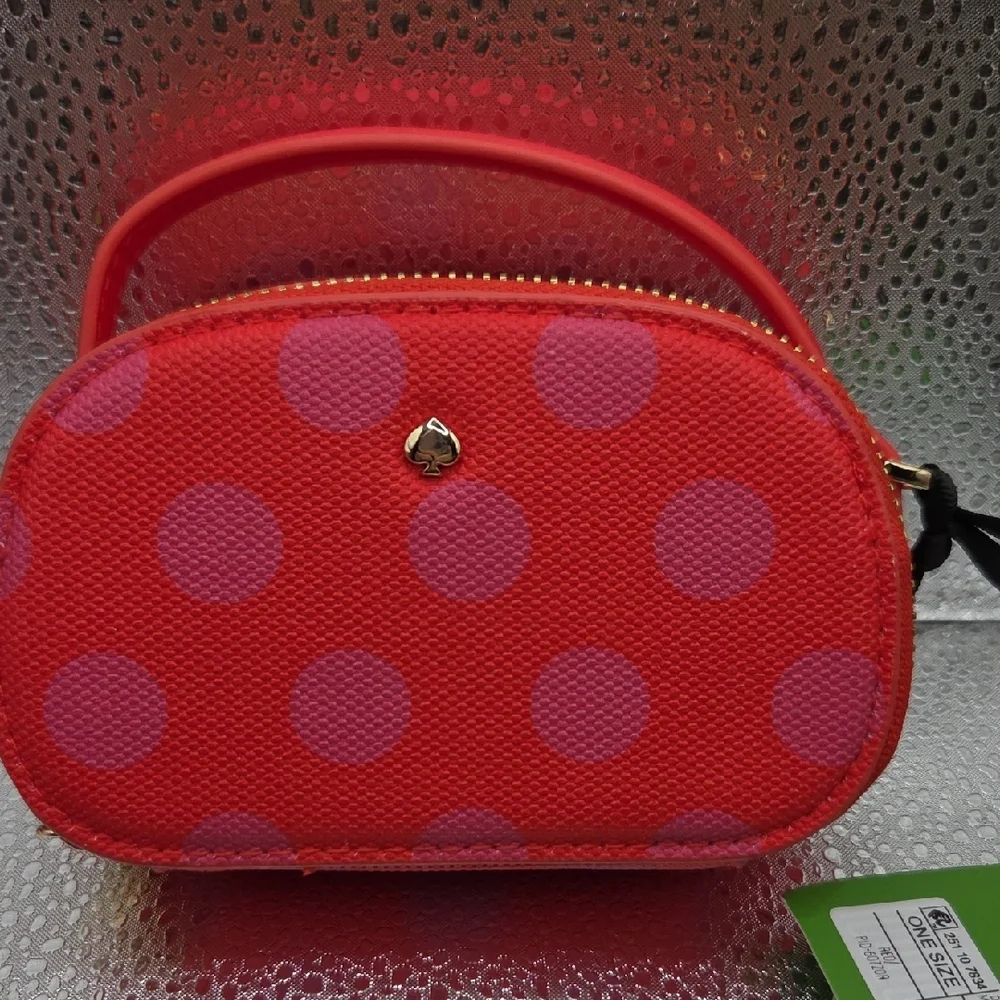 Kate Spade Red and Purple Polka Dot Bag